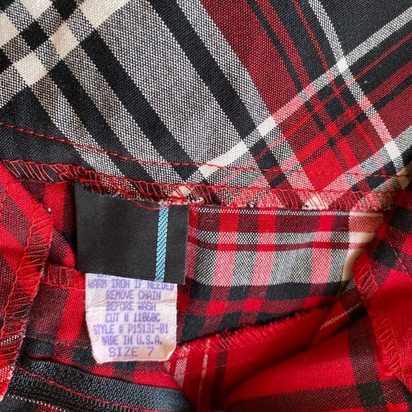 Vintage plaid mini skirt size 7 - Picture 7 of 7